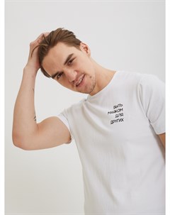 Белая футболка Sevenext с надписью девизом Profmax