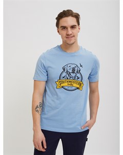 Голубая футболка Sevenext с уникальным принтом Profmax