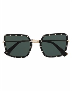 Солнцезащитные очки со стразами в массивной оправе Valentino eyewear