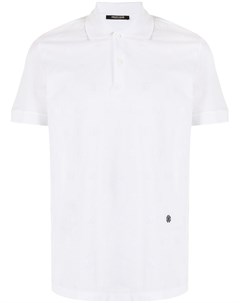Белая рубашка поло с вышитым принтом RC Roberto cavalli