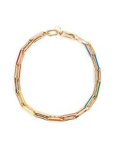 Золотое ожерелье цепь с разноцветным покрытием Lauren rubinski