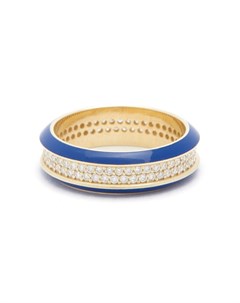 Золотое кольцо с синим покрытием Lauren rubinski