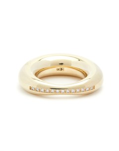 Объемное золотое кольцо с утолщением Lauren rubinski