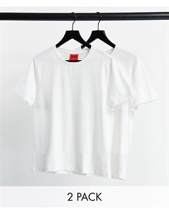 Набор из 2 белых футболок с круглым вырезом HUGO Hugo bodywear