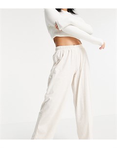 Кремовые пижамные брюки прямого кроя из трикотажа ASOS DESIGN Petite Выбирай и Комбинируй Asos petite