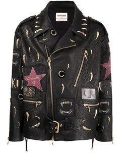 Куртка с металлическим декором Roberto cavalli