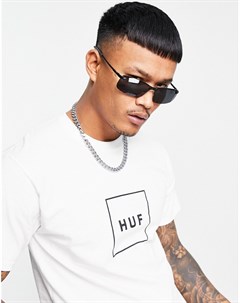 Белая футболка с логотипом Essentials Huf