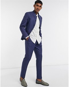 Темно синие облегающие брюки Asos design