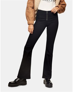 Черные джинсы с легким клешем Topshop