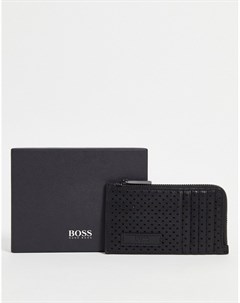Кожаный кошелек черного цвета BOSS Boss by hugo boss