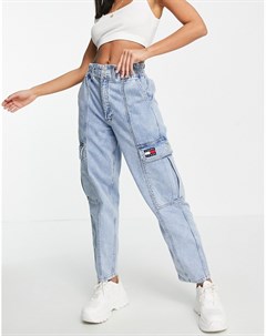 Свободные джинсы карго с эффектом кислотной стирки Tommy jeans
