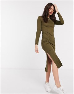 Зеленое платье миди French connection