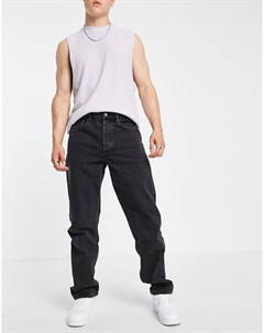 Прямые джинсы выбеленного черного цвета Asos design