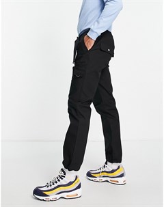 Черные брюки из ткани рипстоп с ярлыком на поясе и карманами Ethan Tommy jeans