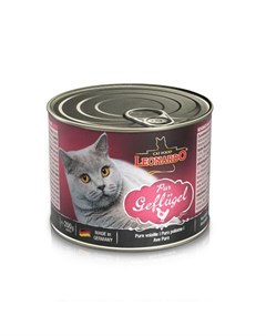 Влажный корм для кошек консервы с птицей 0 2 кг Leonardo