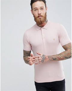 Розовая облегающая футболка поло Ben Farah