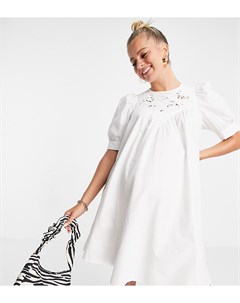Белое свободное платье мини с вышивкой ришелье ASOS DESIGN Maternity Asos maternity