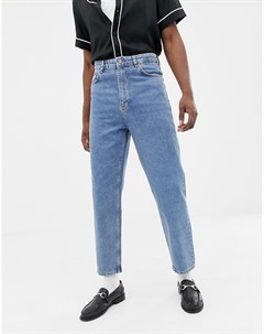 Синие винтажные джинсы с завышенной талией Asos design
