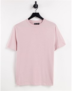 Светло розовая футболка из органического хлопка с круглым вырезом Asos design
