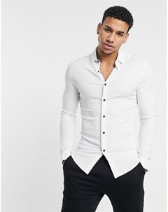 Белая обтягивающая рубашка Asos design