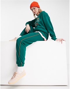 Зеленые джоггеры в университетском стиле Retro Luxury Adidas originals