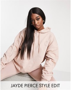 Бежевый oversized худи с логотипом от комплекта Asos weekend collective