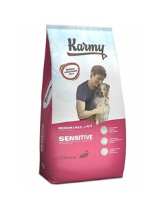 Sensitive Medium Maxi полнорационный сухой корм для собак средних и крупных пород с чувствительным п Karmy