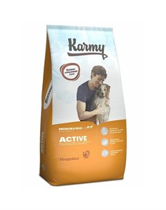 Active Medium Maxi полнорационный сухой корм для собак средних и крупных пород при высоких физически Karmy