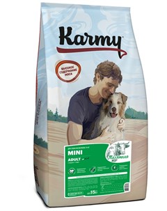 Сухой корм Mini Adult с телятиной для собак мелких пород 15 кг Телятина Karmy