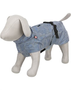 Попона дождевик Lunas светоотражающая серебристо синяя для собак 45 см Trixie