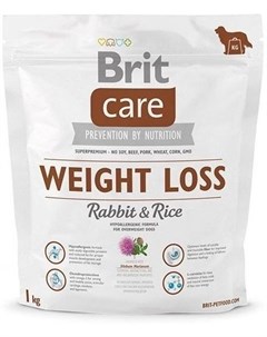Сухой корм Care Weight Loss c кроликом и рисом для собак склонных к полноте 1 кг Кролик с рисом Brit*