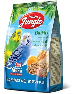 Корм для волнистых попугаев 500 г Happy jungle