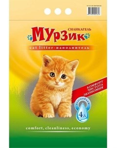 Наполнитель Стандарт впитывающий силикагель для кошек 4 л 3 кг Желтый Мурзик