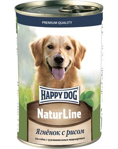 Консервы Natur Line с ягненком и рисом для собак 410 г Happy dog