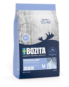 Сухой корм Naturals Original Mini для мелких собак 4 75 кг Bozita