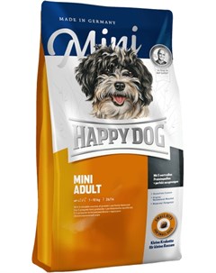 Сухой корм Mini Adult для взрослых собак мелких пород 4 кг Happy dog