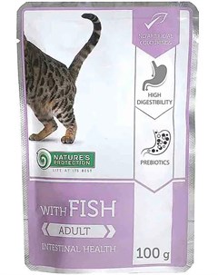 Паучи Adult Intestinal Health с рыбой для кошек с чувствительным пищеварением 100 г Рыба Nature's protection