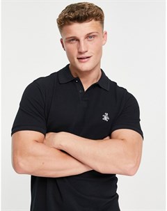 Черное поло в рубчик Original penguin