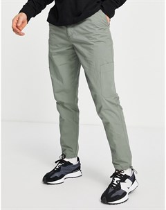 Зеленые суженные книзу брюки карго в стиле oversized Asos design
