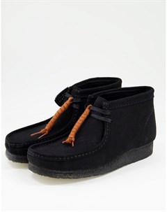 Замшевые ботинки черного цвета Wallabee Clarks originals