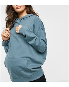 Худи бойфренда темно серого цвета из органического хлопка в стиле oversized ASOS DESIGN Maternity Asos maternity