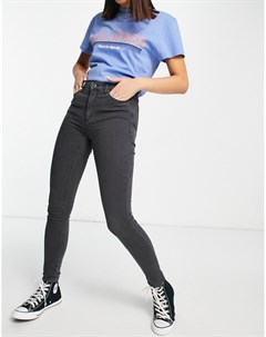 Черные выбеленные джинсы Leigh Topshop