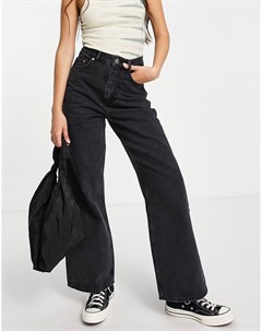 Черные свободные джинсы в винтажном стиле с завышенной талией Asos design