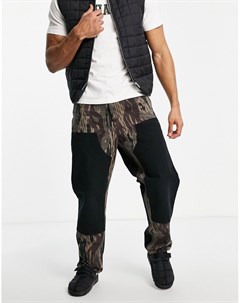 Свободные брюки прямого кроя с двухслойными коленями и камуфляжным принтом Carhartt wip