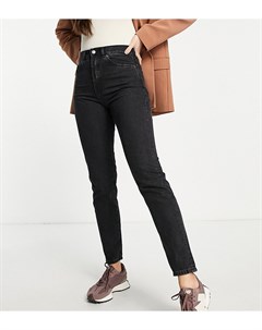 Черные выбеленные в стиле ретро джинсы в винтажном стиле с завышенной талией Nora Dr denim tall