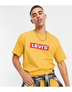 Свободная желтая футболка с прямоугольным логотипом на груди эксклюзивно для ASOS Levi's®