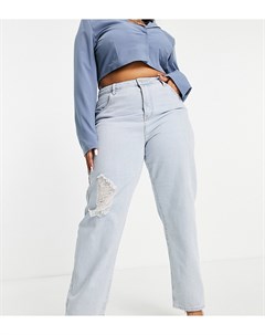 Эксклюзивные светло голубые винтажные джинсы мужского силуэта x Naomi Genes In the style plus