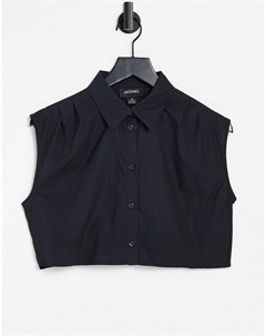 Черная укороченная рубашка без рукавов из органического хлопка Jessie Monki