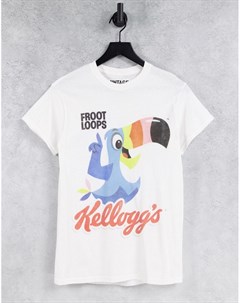 Белая футболка с принтом Fruit Loops Asos design