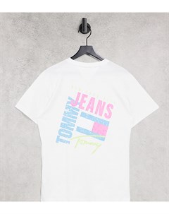 Белая футболка с фотопринтом логотипом на спине эксклюзивно для ASOS Tommy jeans